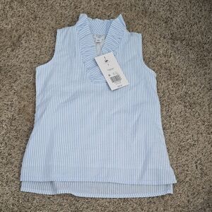 Crown & Ivy Light Blue Striped Blouse